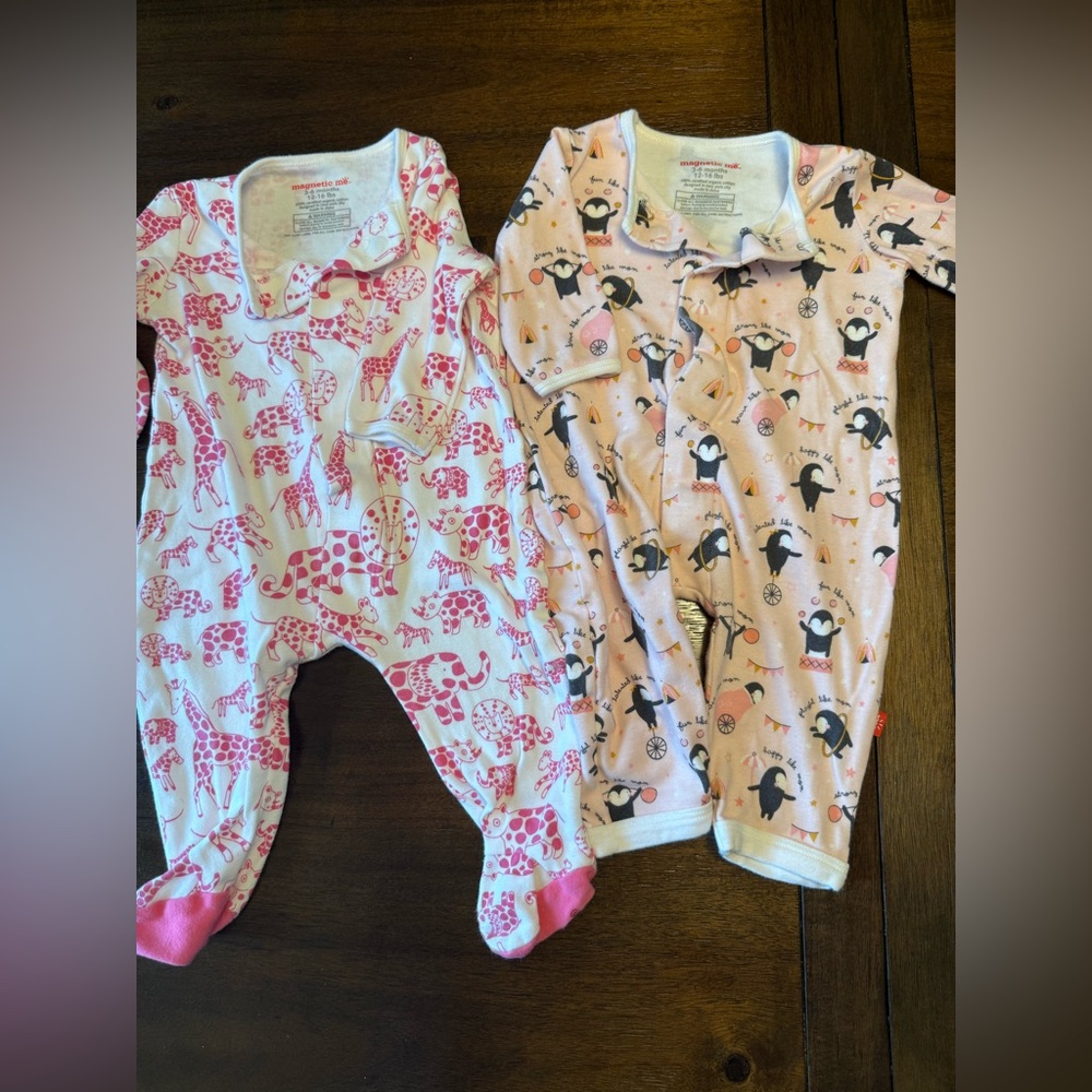 Magnetic Me Pink and White Kids Onesies
